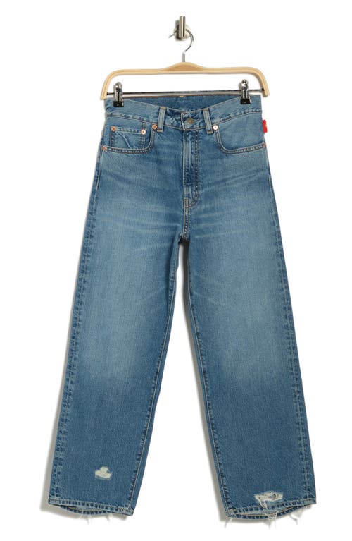Denimist Pierce High Waist Crop Straight Leg Jeans In Blue