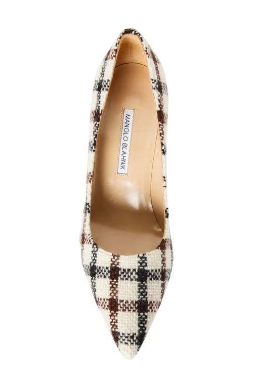 Manolo Blahnik Bb Pointed Toe Tweed Pump In Multi