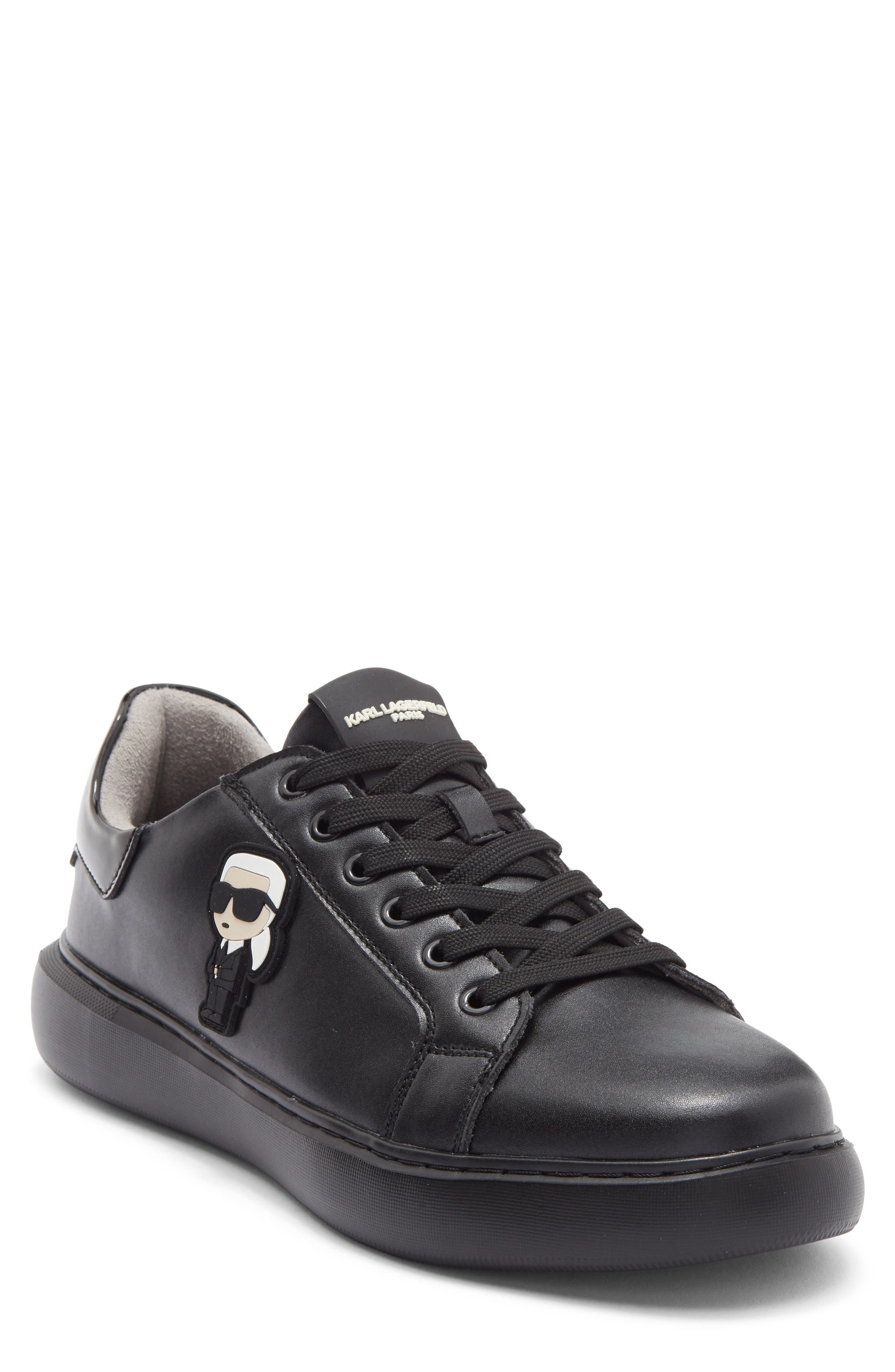 KARL LAGERFELD PARIS Karl Patch Sneaker, Main, color, Black/ Black