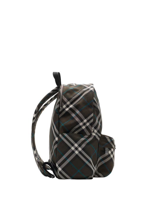 Burberry Checkered Fabric Embroidered Backpack
