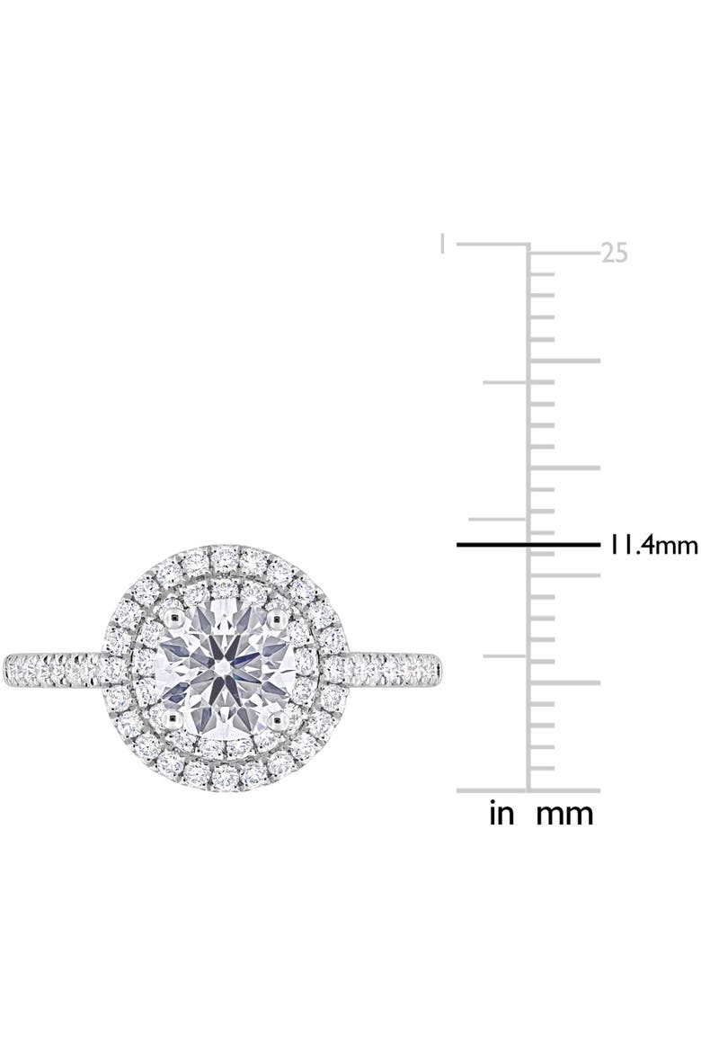1-3/8 CTW Lab-Grown Diamond Halo Ring 14k, Alternate, color, White Gold