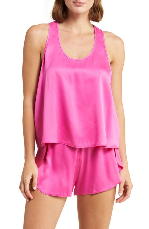 Racerback Washable Silk Short Pajamas
