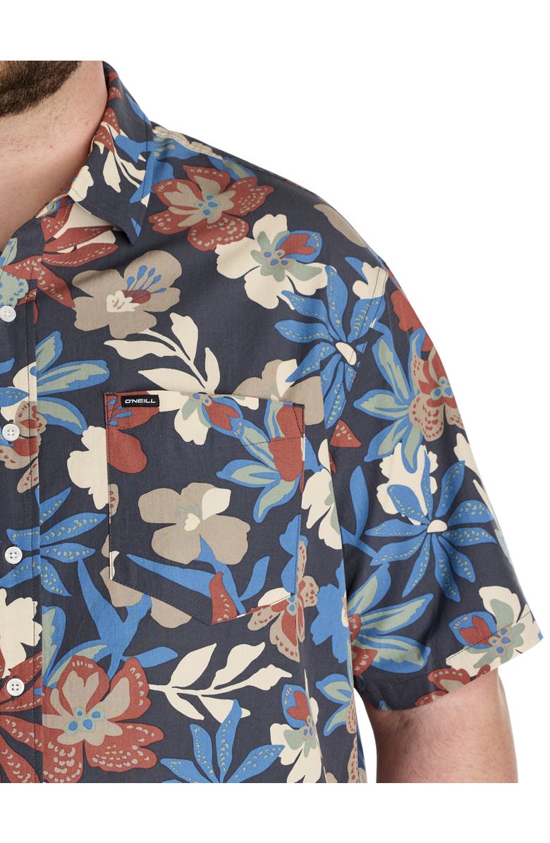 O'Neill Big & Tall Eco Standard Floral Sport Shirt, Alternate, color, Graphite