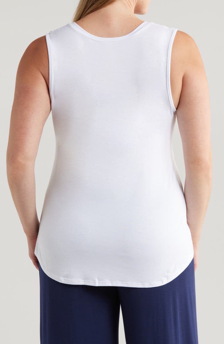 24seven Comfort Apparel V-Neck Jersey Tank, Alternate, color, White