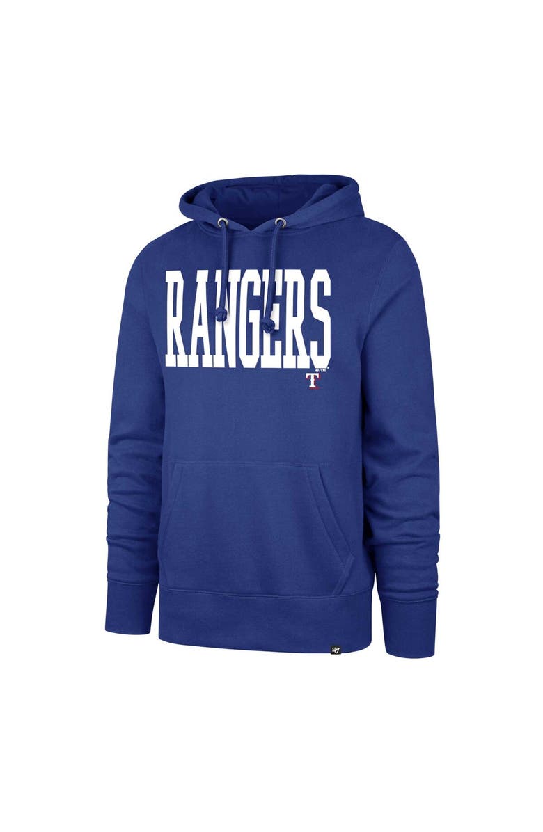 '47 Men's '47 Royal Texas Rangers Dime Headline Pullover Hoodie, Alternate, color, Royal