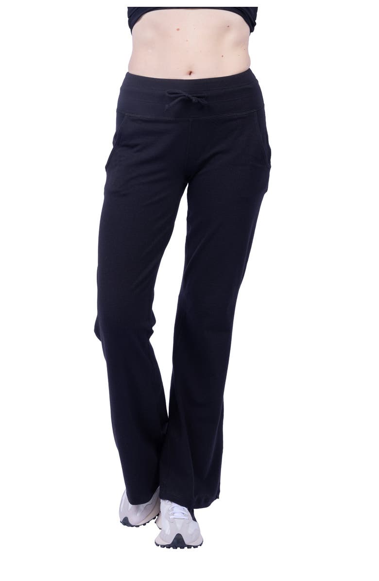 Lezat Taylor Organic Cotton Wide Leg Pocketed Pant, Alternate, color, Black