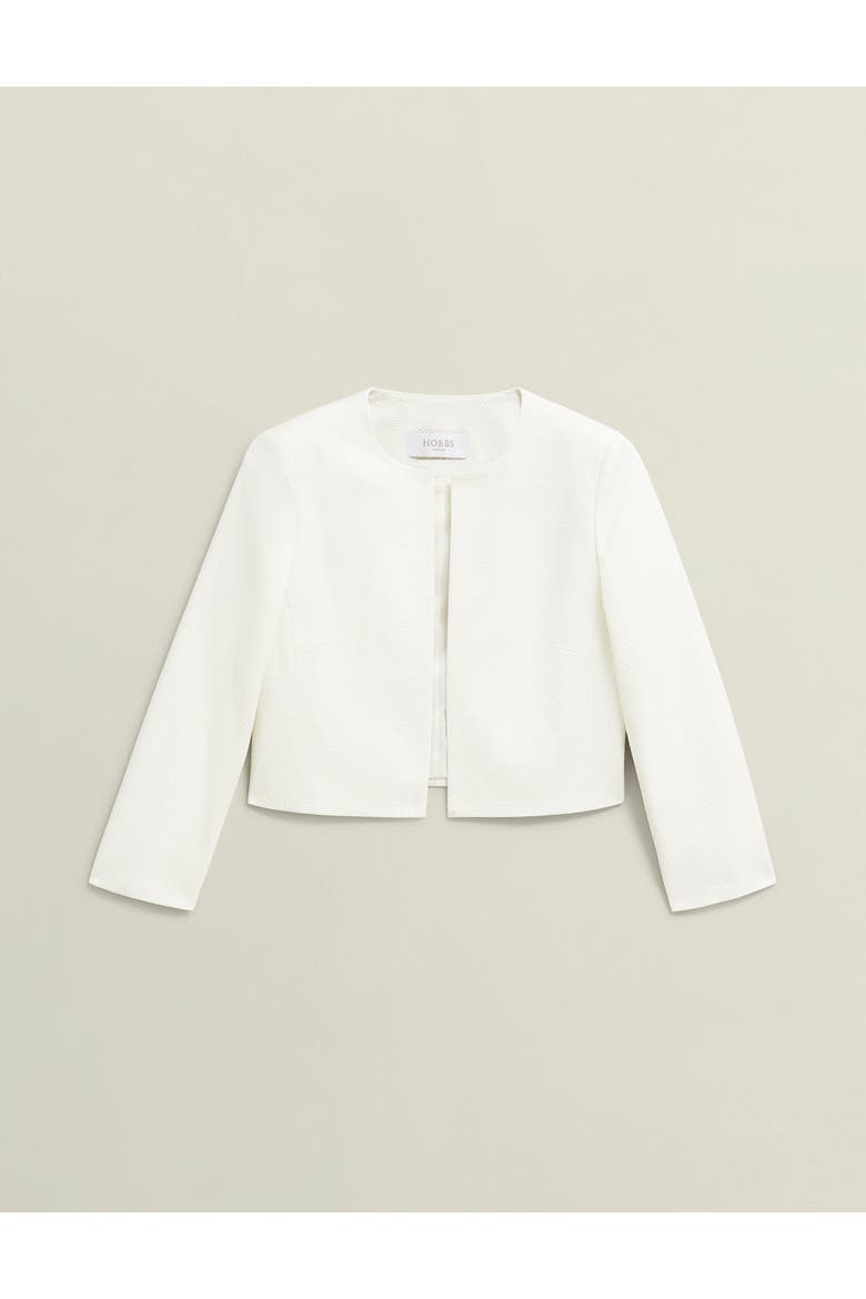Elize Cropped 3/4 Sleeve Occasion Jacket, Alternate, color, Ivory
