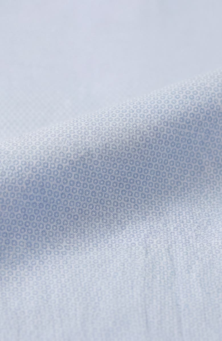 Report Collection Geo Print Short Sleeve Stretch Button-Up Shirt, Alternate, color, Blue