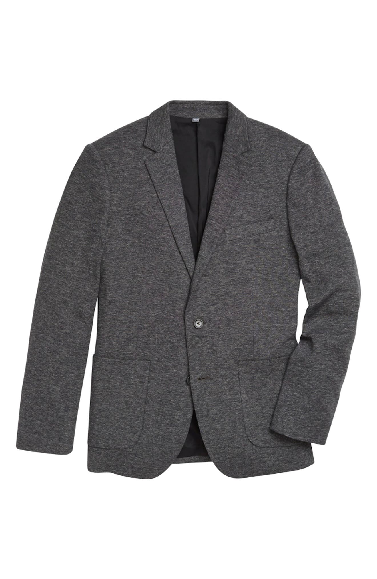 Slim Fit Knit Cotton Blazer - image 2