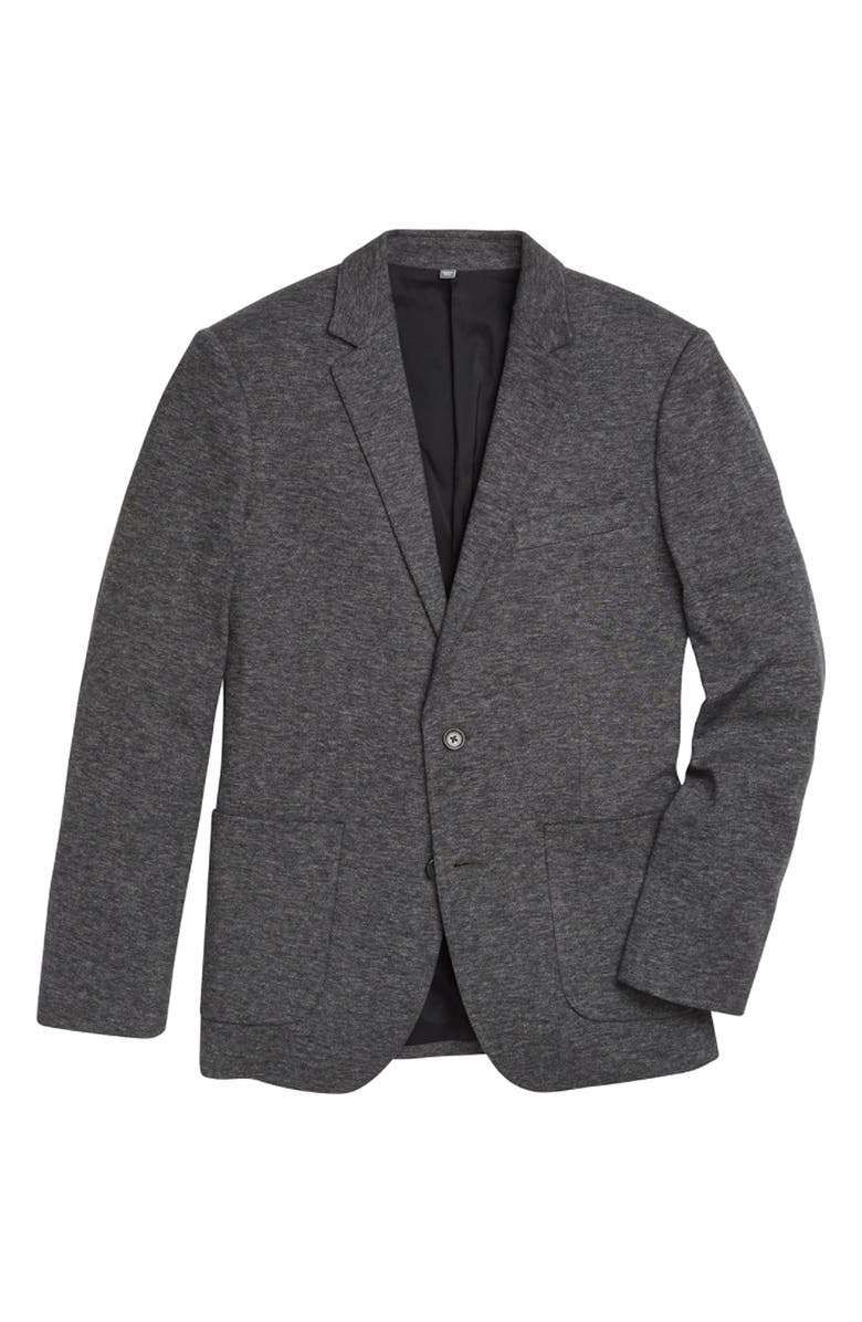 Bonobos Slim Fit Knit Cotton Blazer, Alternate, color, Charcoal
