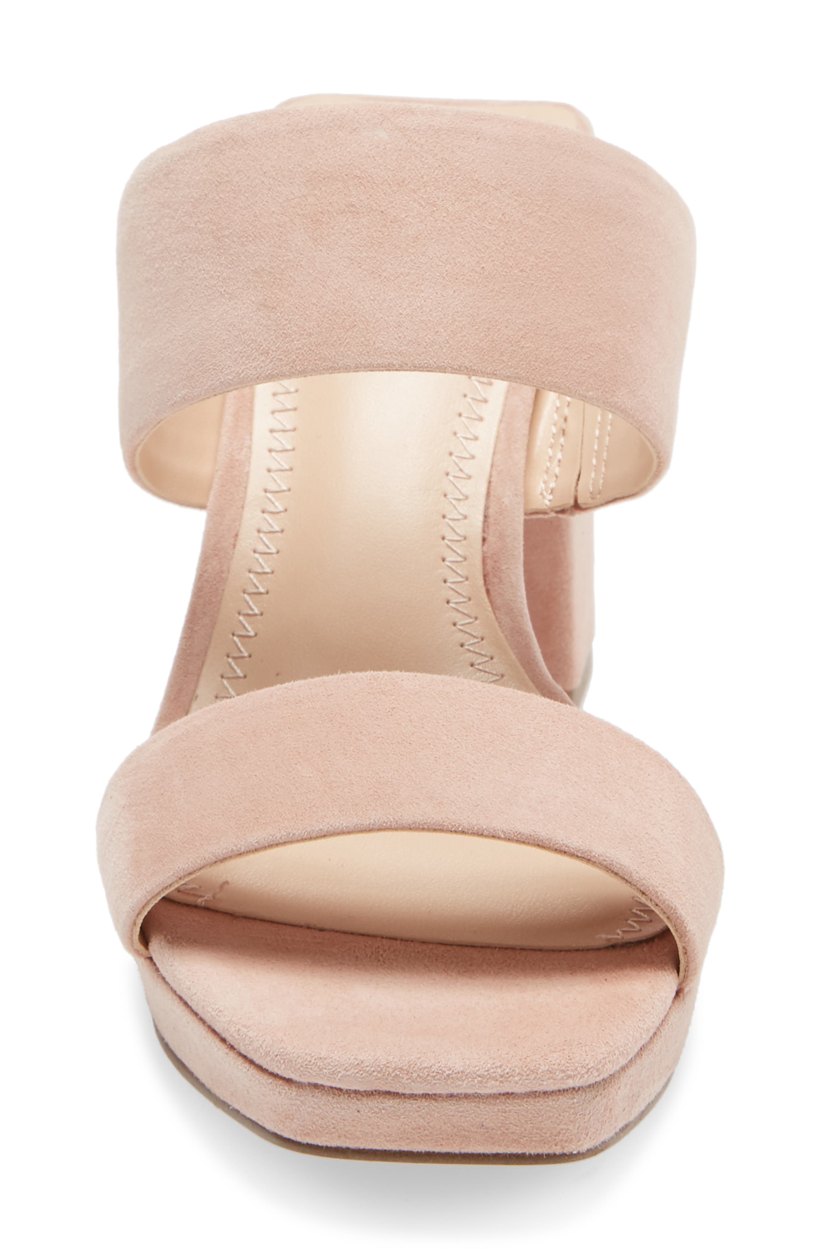 Karly Platform Slide Sandal, Alternate, color, BLUSH SUEDE
