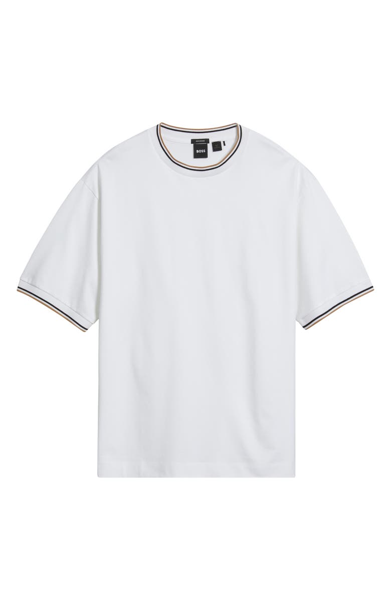 BOSS Tames Tipped Crewneck T-Shirt, Alternate, color, White