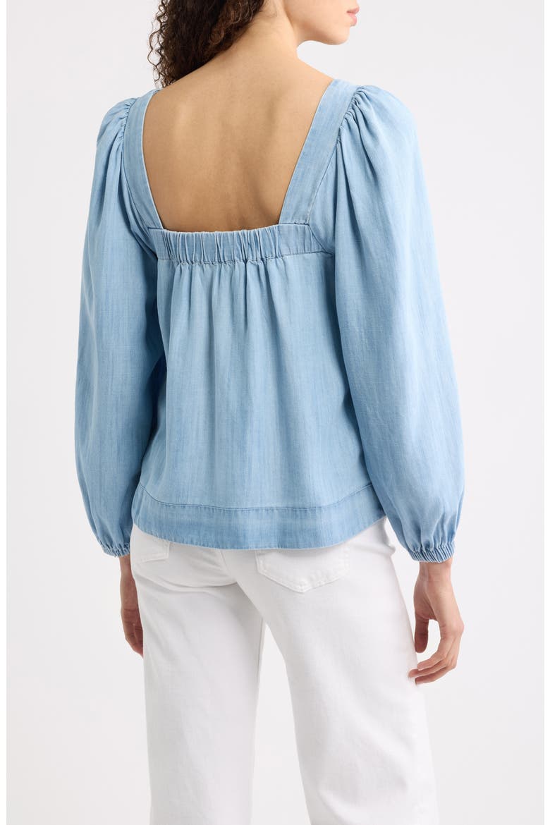 Serena Chambray Top, Alternate, color, LIGHT ACID WASH