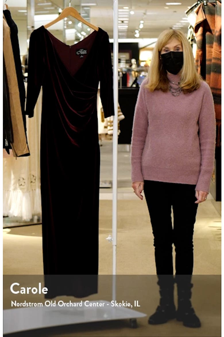 Surplice Velvet Sheath Gown video
