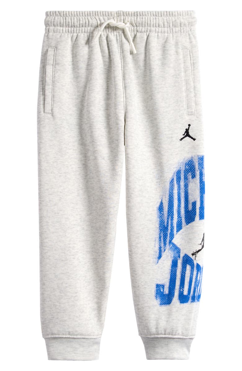 Jordan Kids' MJ MVP Fleece Sweatpants, Main, color, Birch Heather