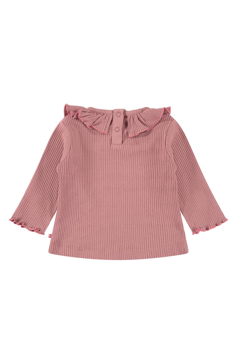 BABYFACE Rib Ruffle Collar Cotton Top, Alternate, color, 