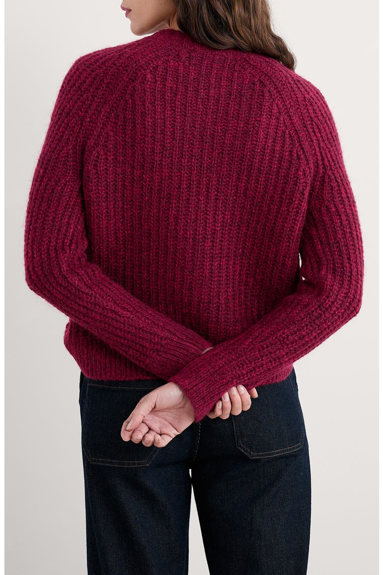 Sand Thistle Wool & Mohair Blend Cardigan, Alternate, color, KNIT MELANGE JAM