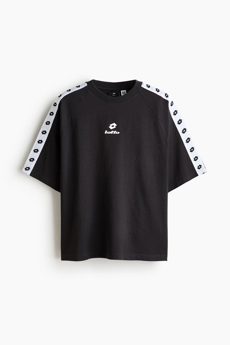 Oversized Fit Cotton T-shirt, Alternate, color, Black/Lotto