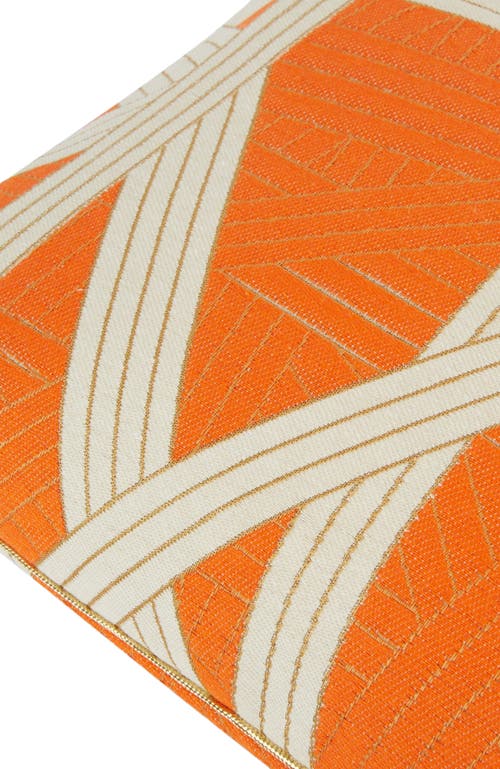 Missoni Home Nastri 30x60 Cm Cushion With Stitching In Orange