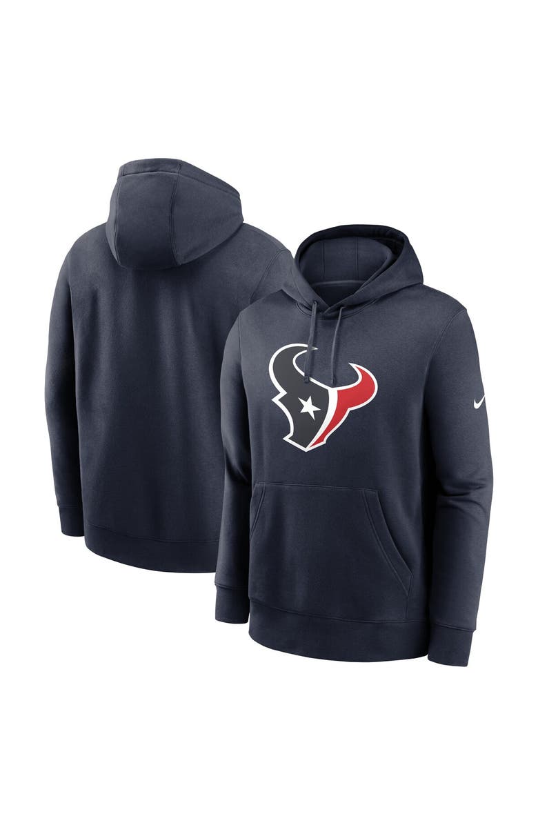 Nike Men's Nike Navy Houston Texans Club Logo Pullover Hoodie, Main, color, Navy