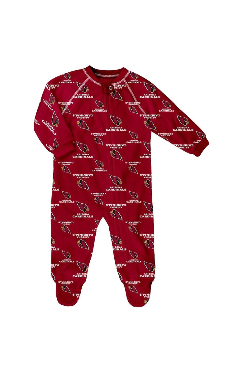 Outerstuff Infant Cardinal Arizona Cardinals Allover Print Raglan Full-Zip Jumper, Main, color, Cardinal