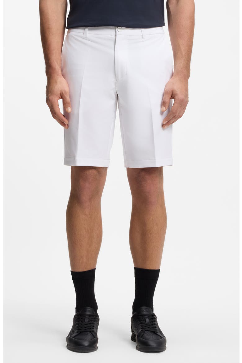 Commuter Slim Fit Performance Shorts, Main, color, WHITE