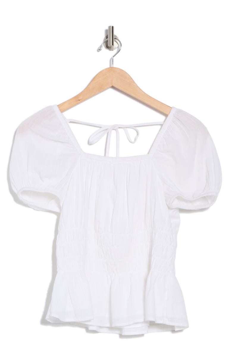 Melrose and Market Puff Sleeve Top, Alternate, color, White