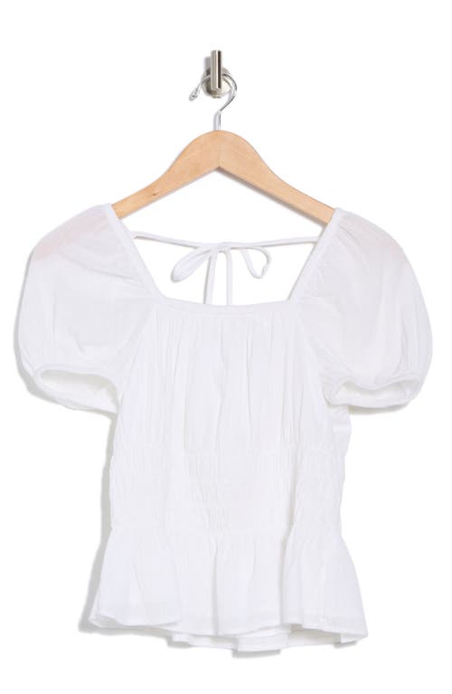 Melrose And Market Puff Sleeve Top In White