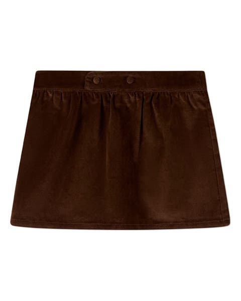 Fine-Wale Corduroy Above-Knee Skirt