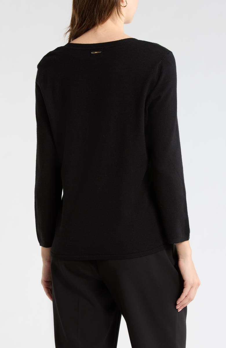 ELIE ELIE TAHARI Crewneck Sweater, Alternate, color, Black