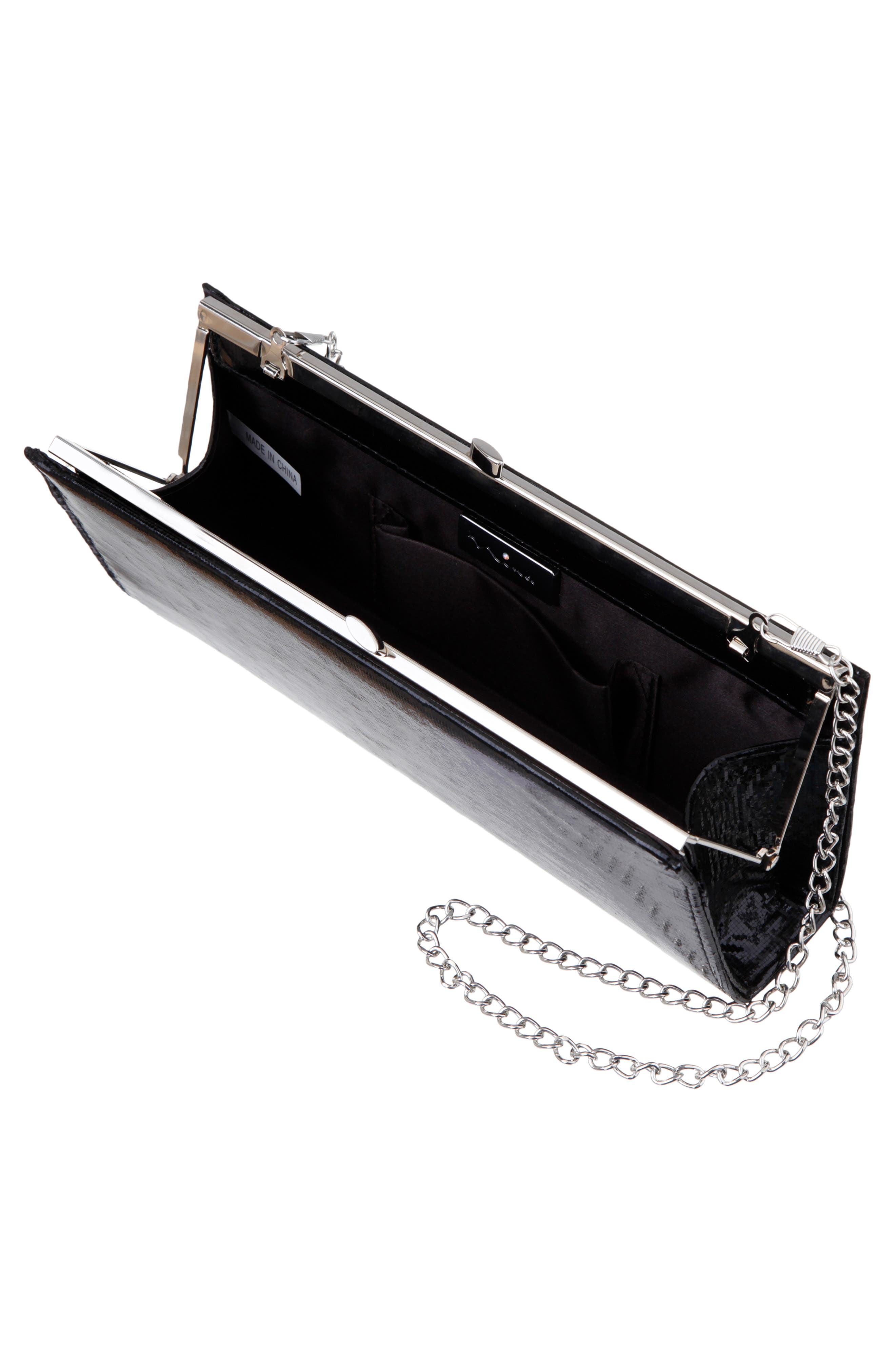 Nina Tierney Clutch, Alternate, color, Black