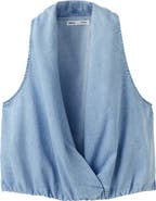 MANGO Drape Plunge Neck Top
