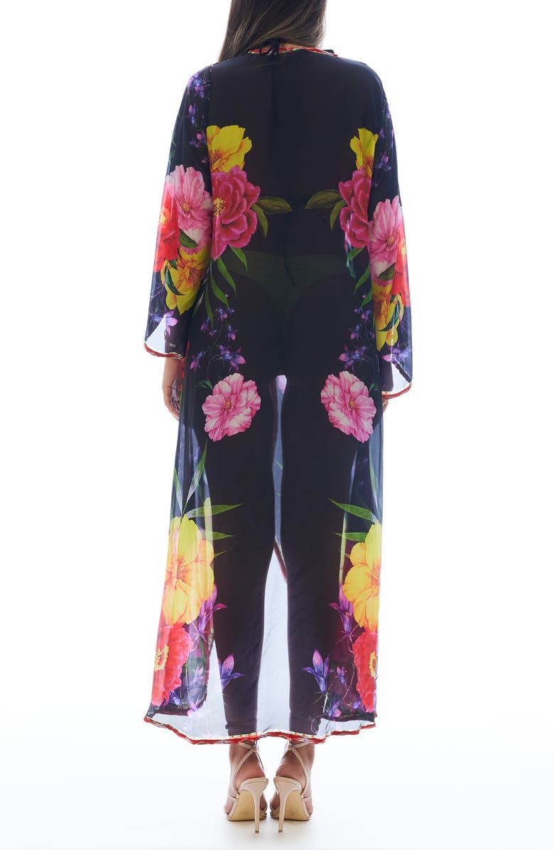 RANEES Floral Longline Duster, Alternate, color,