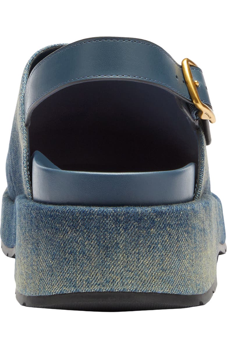 COACH Sculpted C Denim Clog, Alternate, color, Dark Indigo