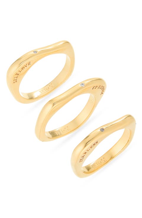 Harris Reed Set of 3 Self Love Stacking Rings