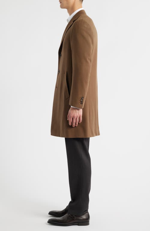 Canali Kei Trim Fit Wool & Cashmere Coat In Brown