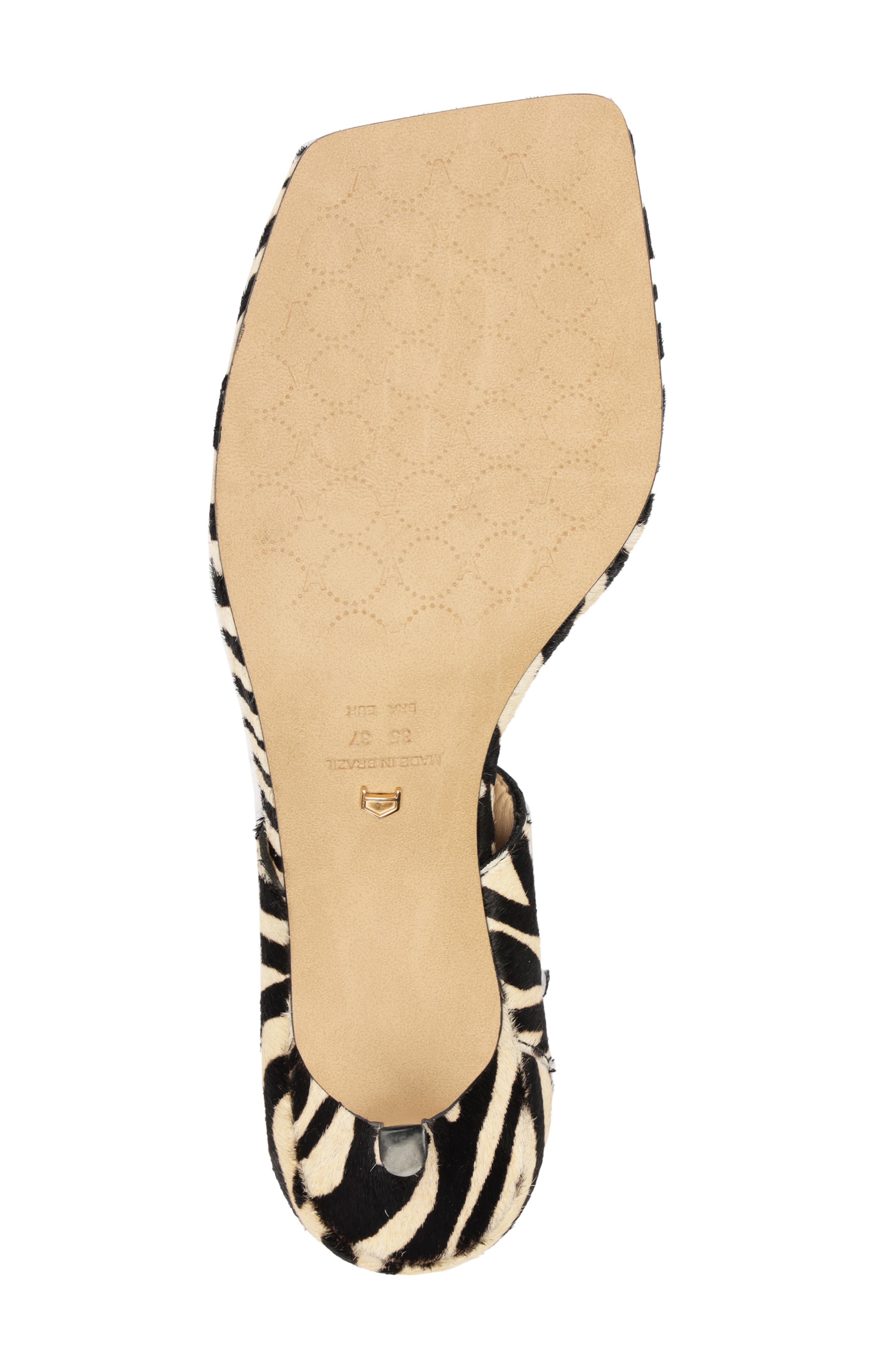 Arezzo Gracey Genuine Calf Hair Mid Stiletto Sandal, Alternate, color, 