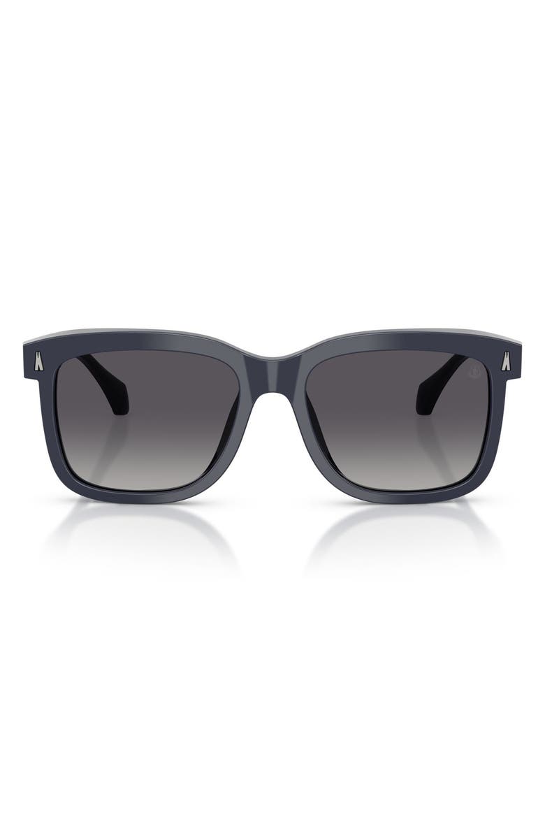 Moncler Valaire 54mm Polarized Pillow Sunglasses, Main, color, Dark Blue / Polar Grey