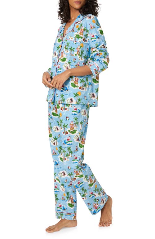Bedhead Pajamas Print Stretch Organic Cotton Pajamas In Blue