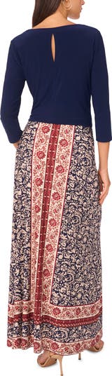 Floral Border A-Line Skirt