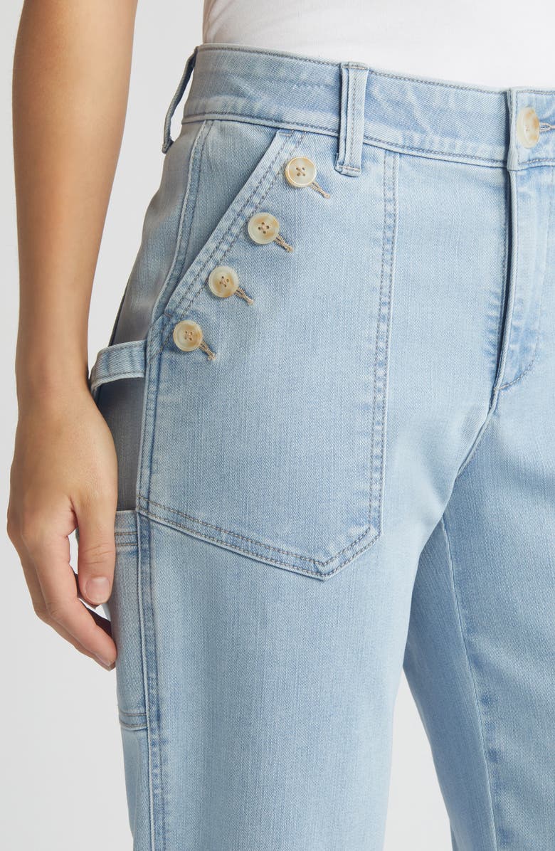 Wit & Wisdom 'Ab'Solution Cuff Straight Leg Jeans, Alternate, color, Light Blue