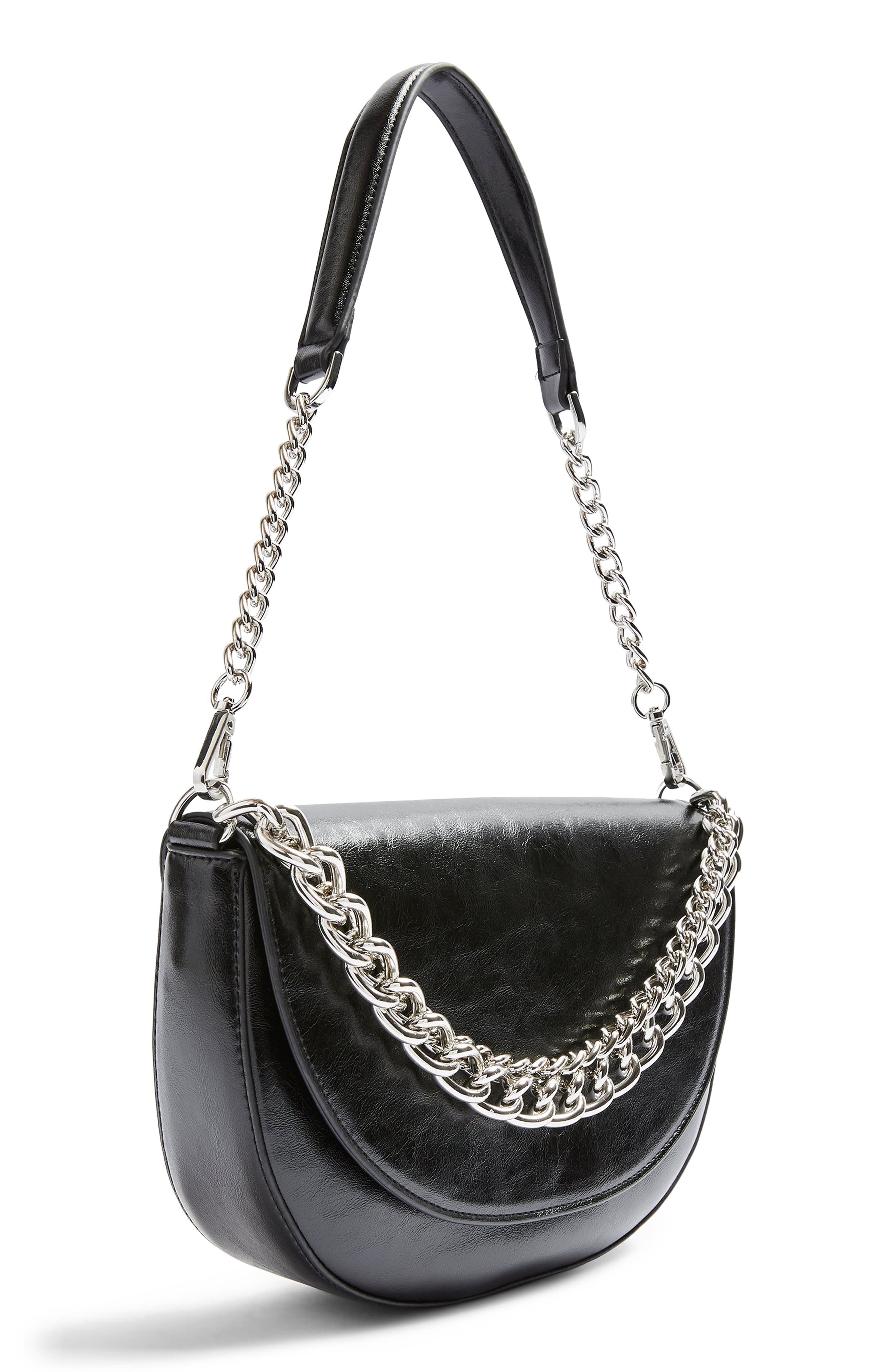 Spill Chain Shoulder Bag, Alternate, color, BLACK