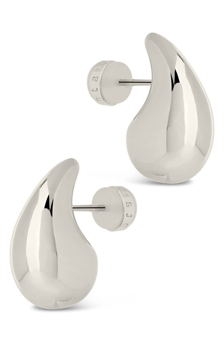 Sterling Forever Kimberly Teardrop Stud Earrings, Alternate, color, Silver