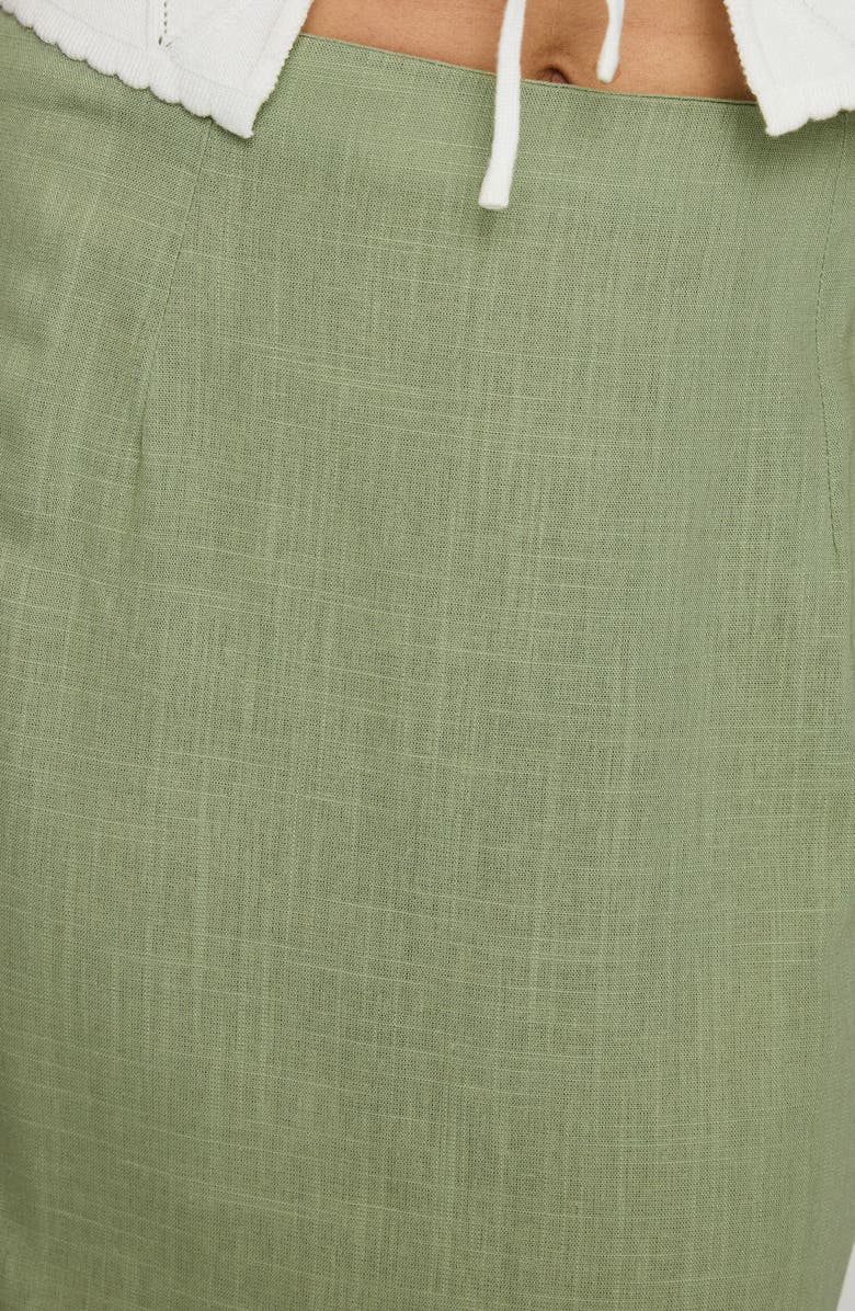 Princess Polly Sophia Cotton & Linen Maxi Skirt, Alternate, color, 