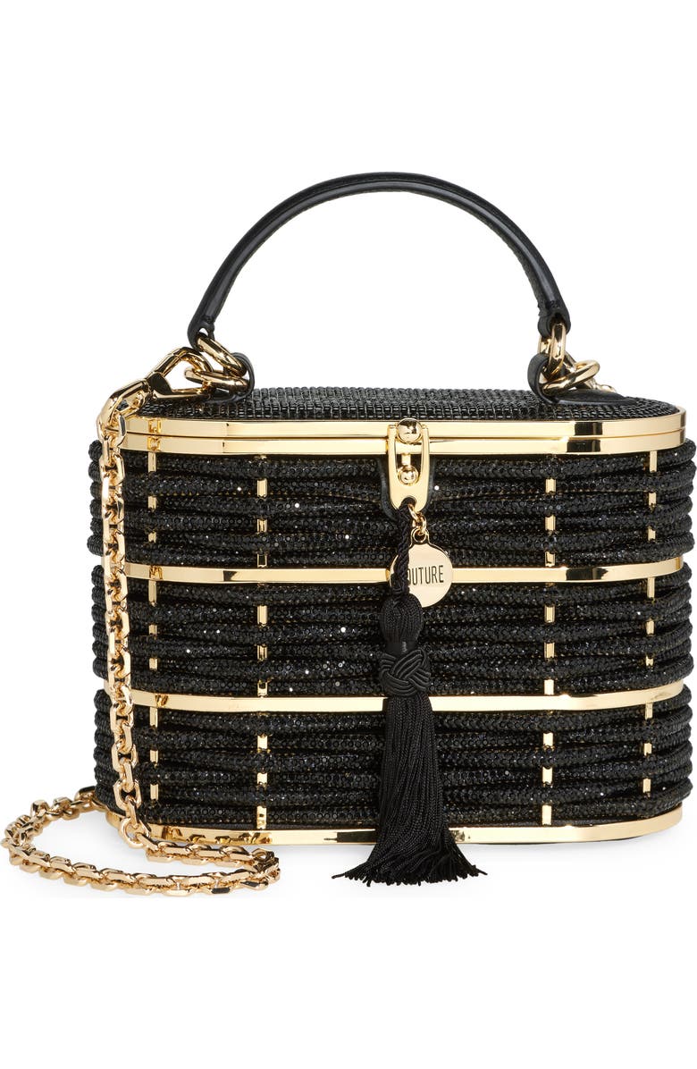 JUDITH LEIBER COUTURE Willow Embellished Top Handle Bag, Main, color,