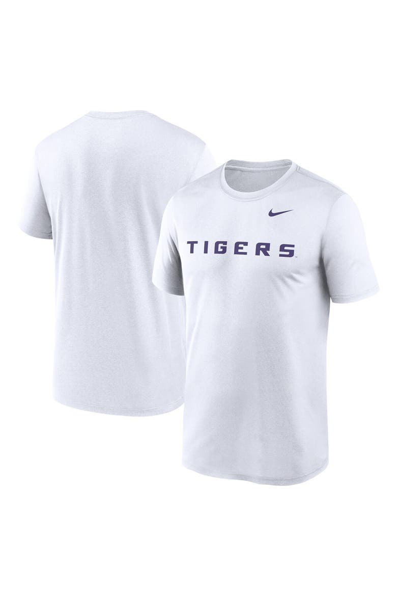 Men's Nike White LSU Tigers Primetime Legend Wordmark T-Shirt, Main, color, White
