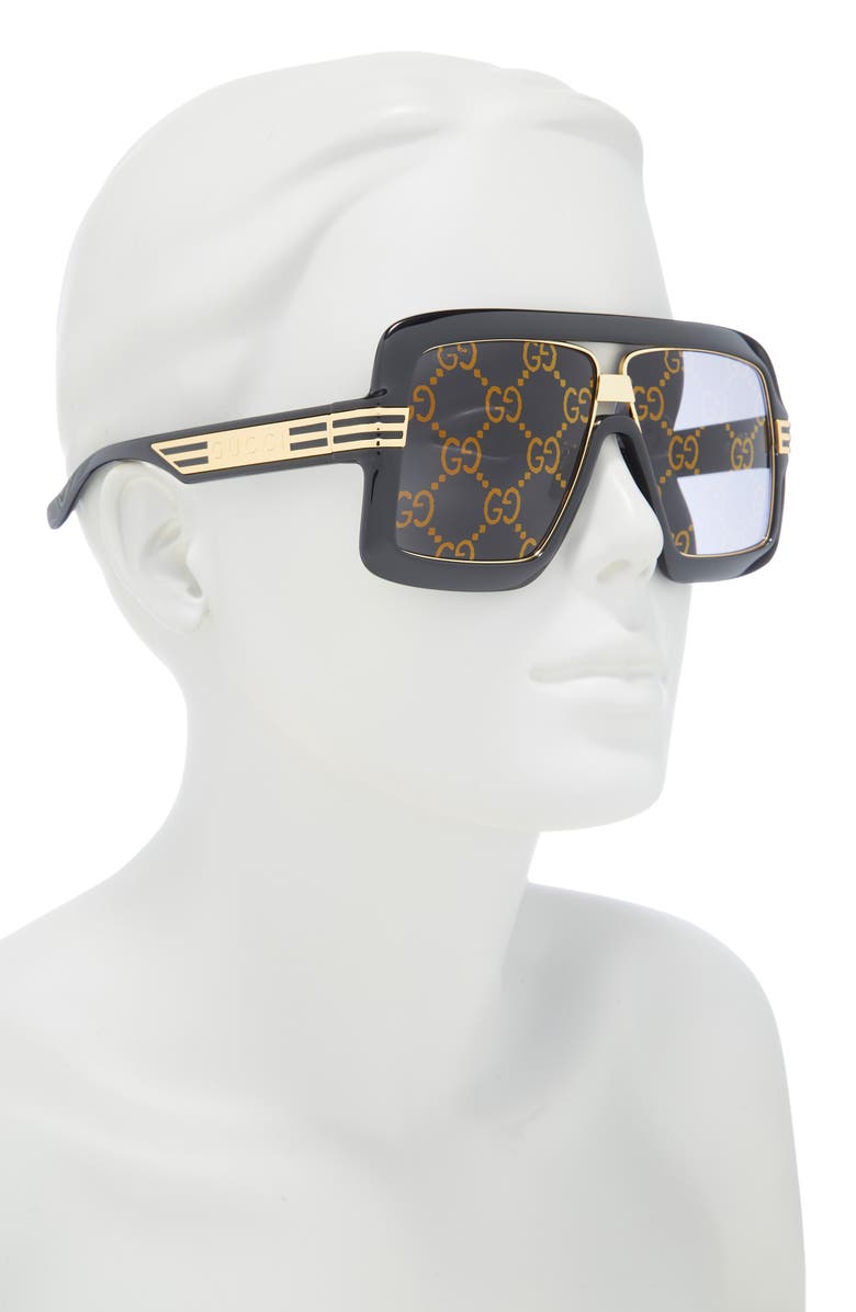 Gucci 60mm Aviator Sunglasses, Alternate, color,