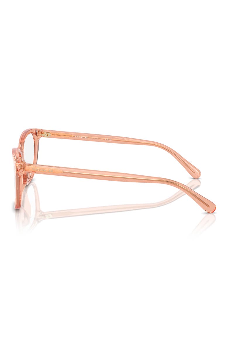 53mm Rectangular Optical Glasses, Alternate, color, TRANSPARENT SADDLE / DEMO LENS