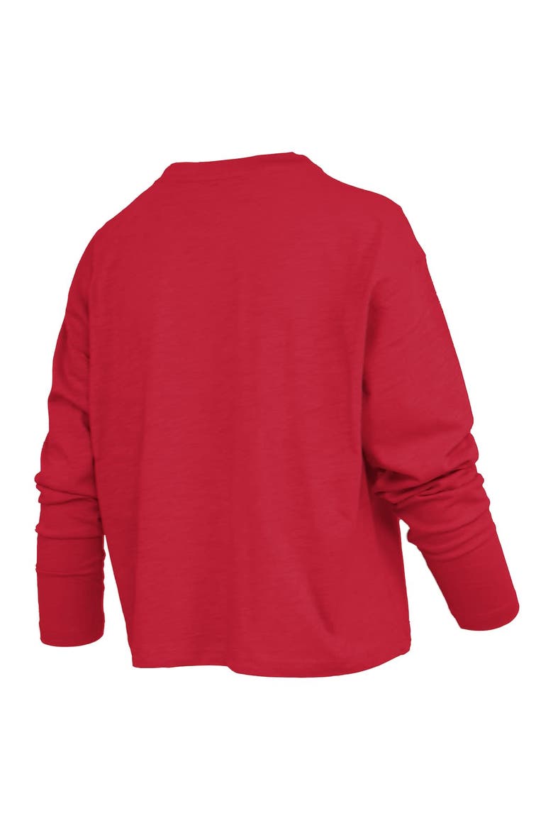 Women's Pressbox Red Georgia Bulldogs Motley Boxy Waist-Length Long Sleeve T-Shirt, Alternate, color, Red