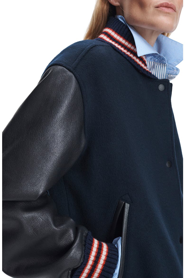 Scarlet Varsity Jacket, Alternate, color, SALUTE
